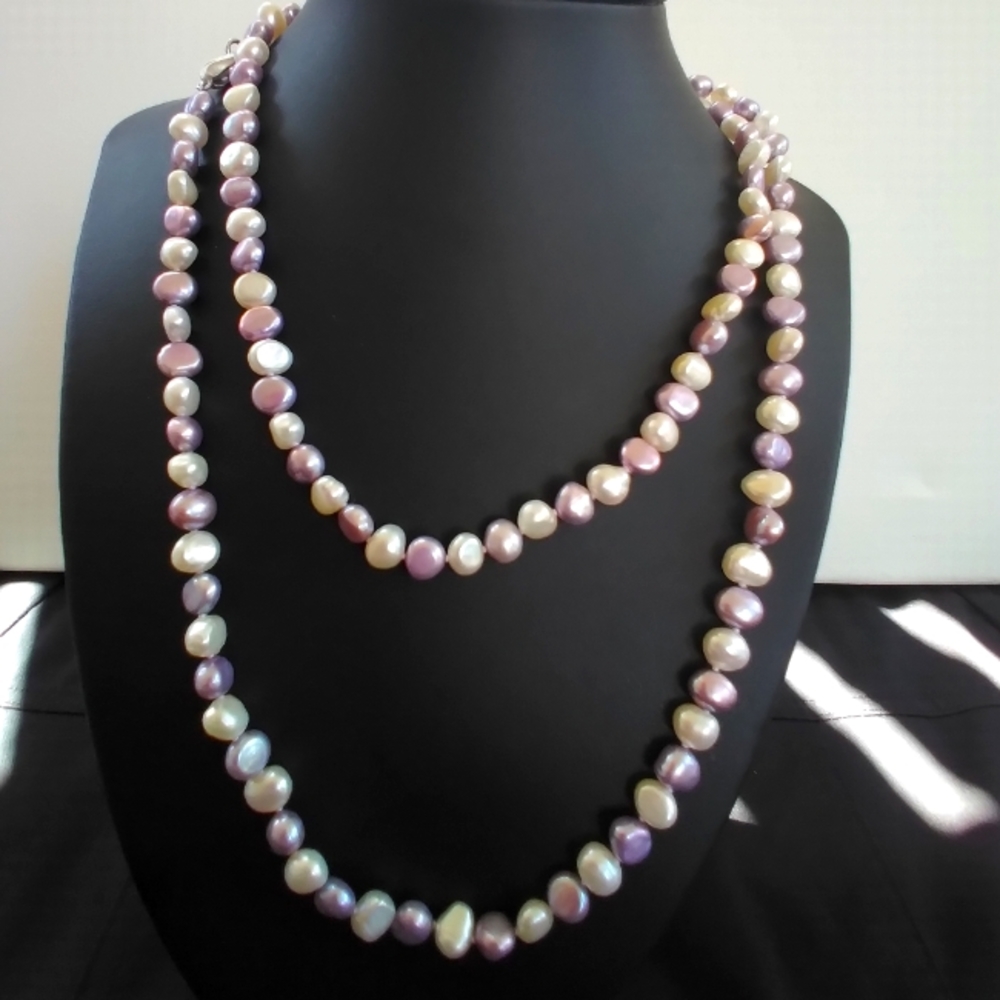 Honora rare lavender & white pearl strand